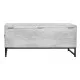 Baúl DKD Home Decor Cerámica Gris Blanco Madera de mango (116 x 40 x 50 cm)