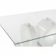 Mesa de Centro DKD Home Decor Blanco Transparente Madera Cristal Madera MDF 110 x 60 x 45 cm