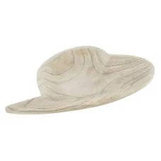 Bandeja de Aperitivos DKD Home Decor Marrón claro Natural Corazón Tropical 35 x 24 x 4 cm