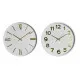 Wall Clock Home ESPRIT White Golden PVC 30 x 4 x 30 cm (2 Units)