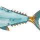 Wall Decoration Home ESPRIT Blue Multicolour Golden Fish Mediterranean 70 x 4,5 x 25,5 cm (2 Units)