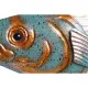 Wall Decoration Home ESPRIT Blue Multicolour Golden Fish Mediterranean 70 x 4,5 x 25,5 cm (2 Units)