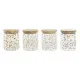 Bote DKD Home Decor Bambú Vidrio de Borosilicato Shabby Chic 700 ml 10 x 10 x 12,5 cm (4 Unidades)