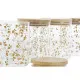 Bote DKD Home Decor Bambú Vidrio de Borosilicato Shabby Chic 700 ml 10 x 10 x 12,5 cm (4 Unidades)