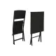 Table set with 2 chairs Home ESPRIT Black Steel synthetic rattan 58 x 58 x 71,5 cm