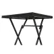 Table set with 2 chairs Home ESPRIT Black Steel synthetic rattan 58 x 58 x 71,5 cm