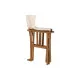 Silla de Jardín Home ESPRIT Blanco Marrón Madera de acacia 52 x 53 x 87 cm