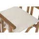 Silla de Jardín Home ESPRIT Blanco Marrón Madera de acacia 52 x 53 x 87 cm