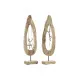 Decorative Figure DKD Home Decor Brown Silver Natural 18 x 9 x 62 cm (2 Units)