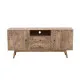 Mueble de TV DKD Home Decor Multicolor Natural Madera de mango 155 x 40 x 70 cm
