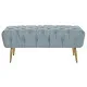 Banqueta DKD Home Decor   103 x 46 x 42 cm Azul Dorado Metal