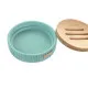 Soap dish DKD Home Decor 11 x 11 x 2,5 cm Cement Green