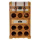 Bottle rack DKD Home Decor Natural Beige 40 x 35 x 71 cm Poplar