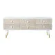 Mueble de TV DKD Home Decor 119 x 42 x 50 cm Abeto Dorado Blanco Marrón claro