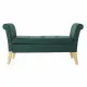 Banqueta DKD Home Decor 8424001795512 Natural Madera Poliéster Verde (130 x 44 x 69 cm)