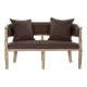 Sofá DKD Home Decor Marrón Lino Madera de caucho Tradicional (122 x 69 x 72 cm)