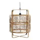 Ceiling Light DKD Home Decor Black Natural Bamboo Plastic 50 W 220 V 37 x 37 x 46 cm