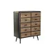 Cajonera DKD Home Decor Abeto Negro Metal Marrón (80 x 40 x 95 cm)
