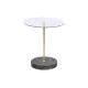 Side table DKD Home Decor Black Transparent Golden Crystal Steel 45 x 45 x 50 cm