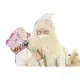 Figura Decorativa DKD Home Decor Papá Noel Navidad Gris Rosa PVC Madera 32 x 20 x 60 cm