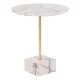 Side table DKD Home Decor Marble Steel Resin (45 x 45 x 50 cm)