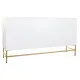 Aparador DKD Home Decor Rombos Blanco Latón Madera de mango (157 x 43 x 84 cm)
