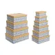 Set of Stackable Organising Boxes DKD Home Decor animals Blue Cardboard (43,5 x 33,5 x 15,5 cm)