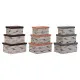 Set de Cajas Organizadoras Apilables DKD Home Decor Marrón Gris Naranja 40 x 30 x 20 cm