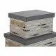 Set de Cajas Organizadoras Apilables DKD Home Decor Marrón Gris Naranja 40 x 30 x 20 cm