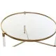 Mesa de Centro DKD Home Decor Glamour Transparente Dorado Acrílico Metal 87 x 87 x 50 cm