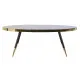 Mesa de Centro DKD Home Decor Negro Dorado Cristal Acero 110 x 50 x 41,5 cm