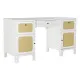 Escritorio DKD Home Decor Abeto Blanco Ratán (140 x 50 x 76 cm)