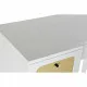 Escritorio DKD Home Decor Abeto Blanco Ratán (140 x 50 x 76 cm)