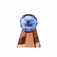 Portavelas DKD Home Decor Azul Ambar Bicolor Cristal 7 x 7 x 12 cm