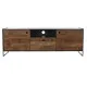 Mueble de TV DKD Home Decor 144,5 x 40 x 51 cm Negro Naranja Madera Reciclada Pino