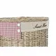 Set of Baskets DKD Home Decor Red Beige Natural wicker Cottage 51 x 37 x 56 cm (5 Pieces) (5 Units)