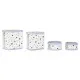 Juego de Cestos DKD Home Decor Blanco Negro Gris Dorado Bambú Estrellas 41 x 31 x 42 cm (4 Piezas) (2 Unidades)