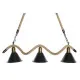 Ceiling Light DKD Home Decor Natural Black Metal Rope 50 W (85 x 18 x 20 cm)