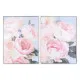Painting DKD Home Decor 60 x 3,5 x 80 cm 60 x 3 x 80 cm Flowers Romantic (2 Units)