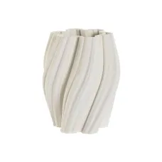 Vase Home ESPRIT White Stoneware Modern 16,5 X 16,5 X 20,5 cm