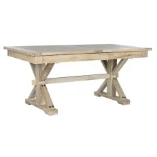 Dining Table Home ESPRIT Natural Recycled Wood Elm wood 180 x 90 x 76 cm