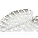 Centro de Mesa Home ESPRIT Plateado Aluminio Moderno Hoja de planta 38,5 x 28 x 3 cm
