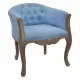Sillón DKD Home Decor Azul Poliéster Madera (58 x 56 x 69 cm)