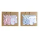 Conjunto de Ropa DKD Home Decor Azul Rosa 0-6 Meses Estrellas (7 Piezas) (2 Unidades)