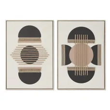 Cuadro 3D Home ESPRIT Boho 63 x 4,3 x 93 cm (2 Unidades)