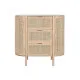 Cajonera Home ESPRIT Natural Madera de caucho Moderno 80 x 39 x 80 cm
