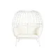 Sillón de jardín DKD Home Decor 130 x 68 x 146 cm ratán sintético Acero Blanco