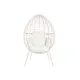 Sillón de jardín DKD Home Decor 90 x 65 x 151 cm Metal ratán sintético Blanco