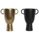 Vase DKD Home Decor 23 x 16 x 29 cm Black Golden Aluminium Modern (2 Units)