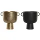 Jarrón DKD Home Decor 36 x 29 x 33 cm Negro Dorado Aluminio Moderno (2 Unidades)